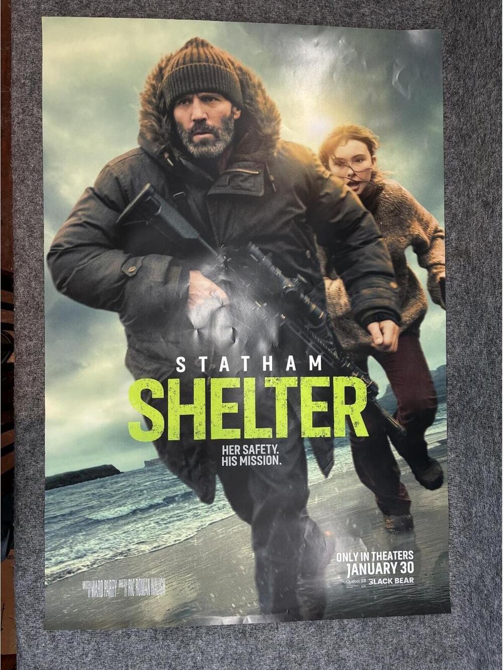 STATHAM SHELTER Movie Poster 27x40 Original Theatrical Film 2026